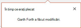 PowerPoint pentru Office 365 vă arată cine a făcut modificări într-un fișier partajat cât timp ați lipsit