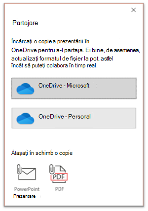 Ecranul de colaborare PowerPoint