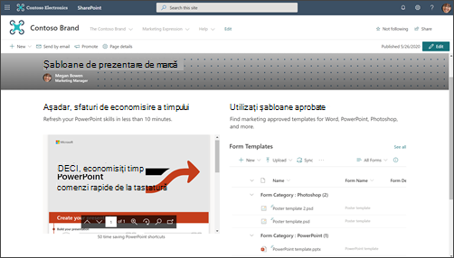 Destination page example