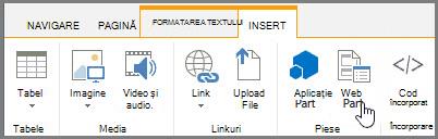 Inserare parte web
