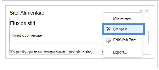Ștergere parte web