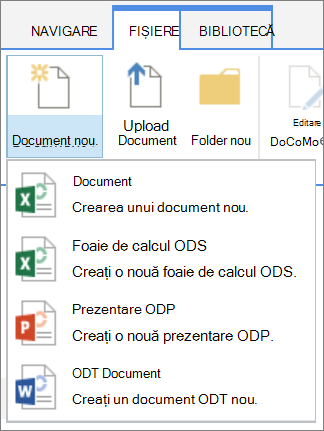 New Document command in a library with custom templates