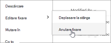Evidențiați un fișier cu Editare fixare și Anulare fixare evidențiate