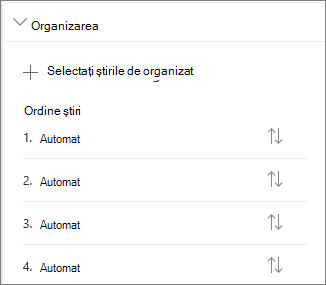 Organizează secțiunea de știri