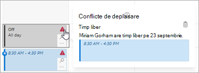 Gestionați un conflict de tură în planificare în Ture.