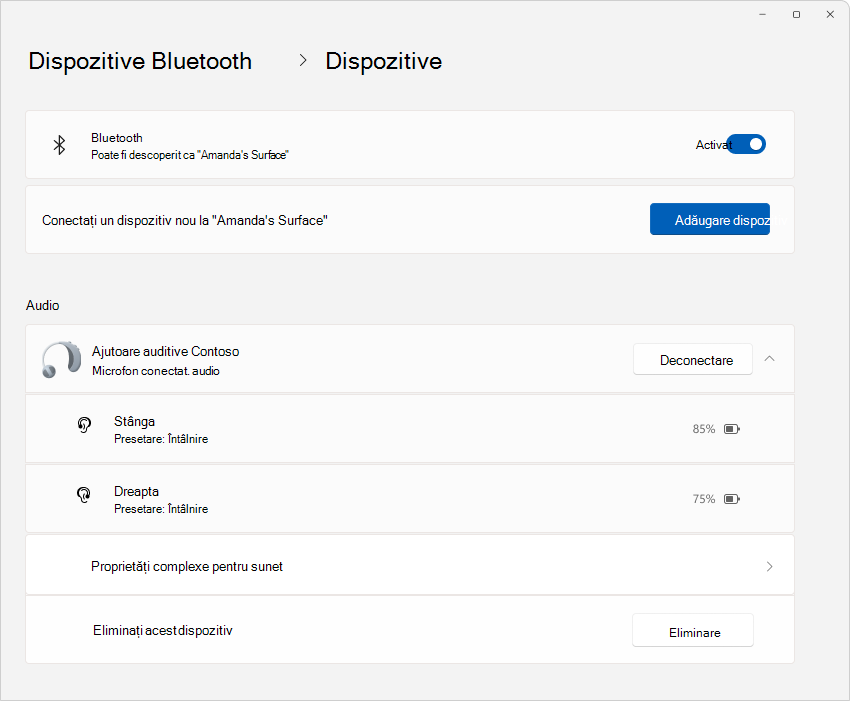 Pictograma dispozitivelor & Bluetooth.