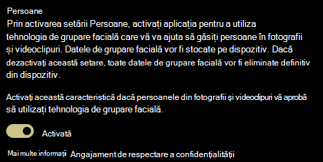 Afișează comutatorul de activare și dezactivare pentru setarea People.