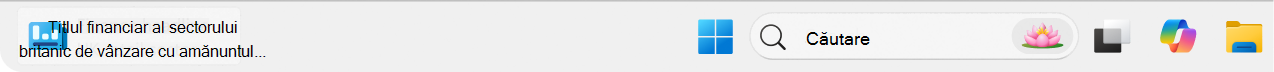 Screenshot of the taskbar showing a finance news.
