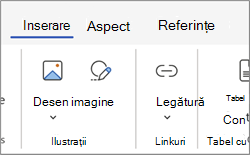 Link area on ribbon