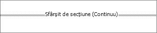 Cum arată un sfârșit de secțiune