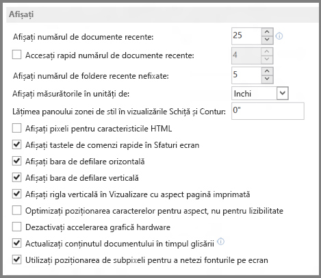 Word 2013 display options