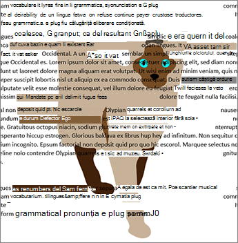 În spatele încadrării textului