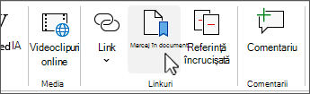 Butonul Marcaj în document de pe panglica clasică