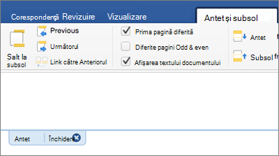 The header area of a document is shown