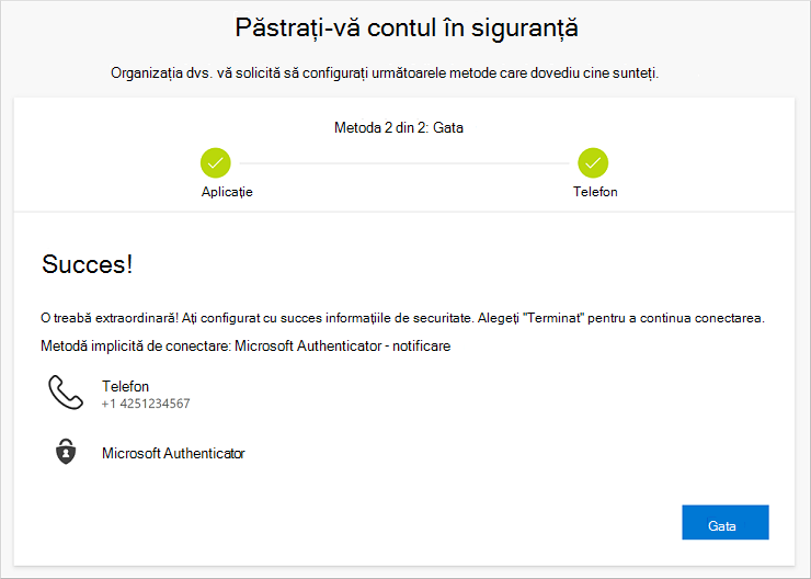 Pagina Wizard successfully completed