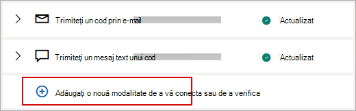 Modificați informațiile de securitate