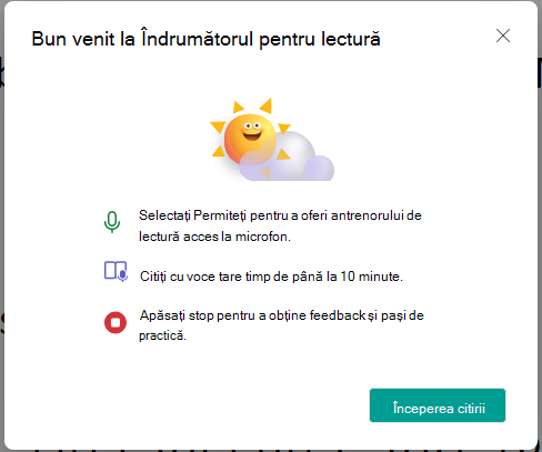 începerea citirii