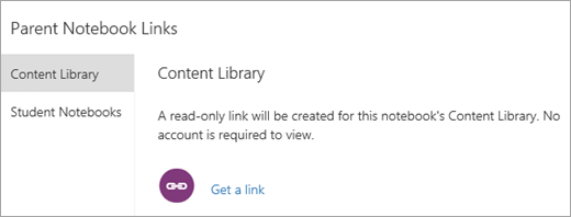 Creați linkuri părinte și tutore la Biblioteca de conținut, selectând