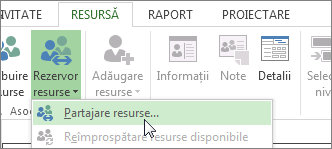Deschideți Partajare resurse din rezervorul de resurse