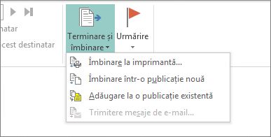 Mailings Finish & Merge button