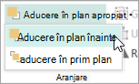 Selecting Bring Forward on the Bring Forward menu