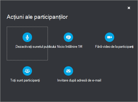 Opțiuni pentru acțiunile participanților