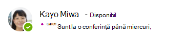 Mesaj de prezență pentru Kayo