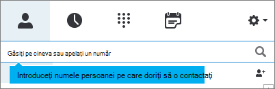Căutarea unei persoane de contact