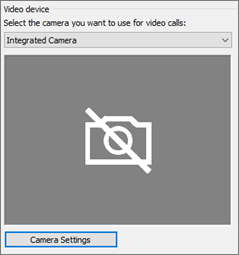 Setările camerei dispozitivului video
