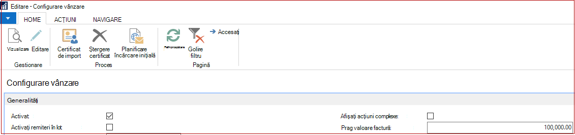 Configurare SII