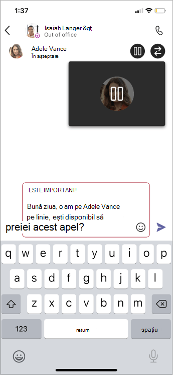 Consultați primul chat pe mobil