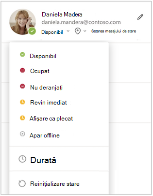 Status menu