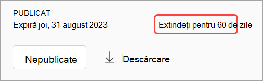 Captură de ecran care arată cum să anulați publicarea unei înregistrări de seminar web
