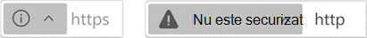 Indicator pentru site-urile web care nu sunt sigure