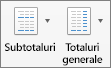 On the Design tab, select Subtotals or Grand Totals