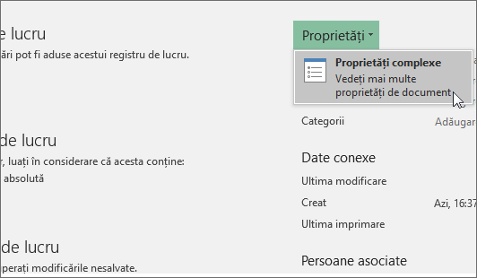 Proprietăți complexe