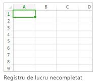 Registru de lucru necompletat