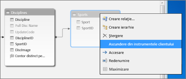 Unhide from client tools