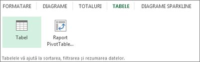 Galeria Tabele din Analiză rapidă
