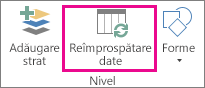 Reîmprospătarea datelor de pe fila Pornire