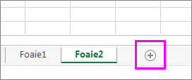 Butonul de adăugare foaie nouă