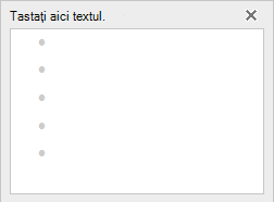 Adăugarea de text la ilustrația SmartArt în editorul său de text din partea stângă