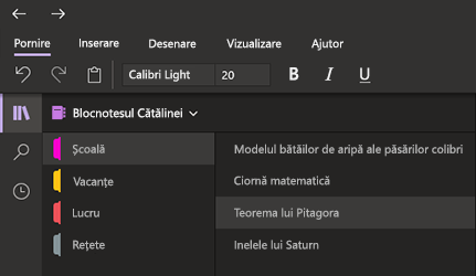 Mod întunecat în OneNote pentru Windows 10