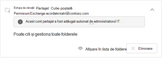 Cutie poștală mapată automat ascunsă
