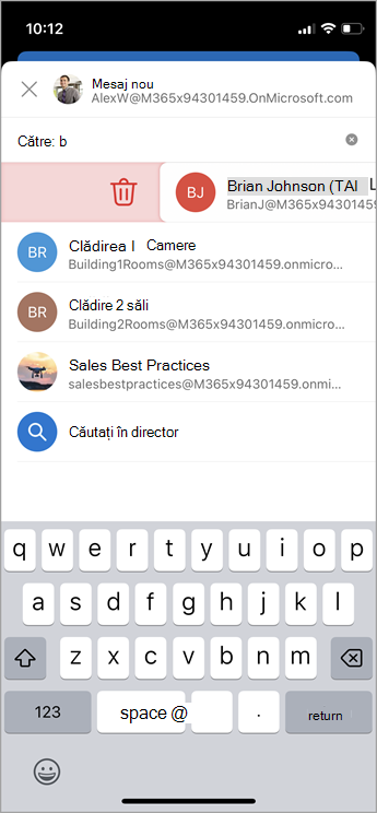 iOS ștergerea unui contact