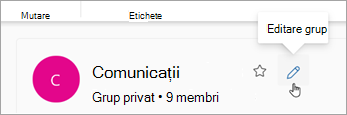 Selectați Editare grup lângă numele grupurilor.