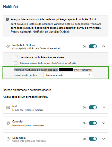 Selectați Extindeți pentru a vedea mai multe opțiuni de notificare