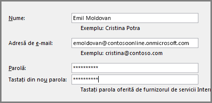 A doua pagină a expertului Conturi noi