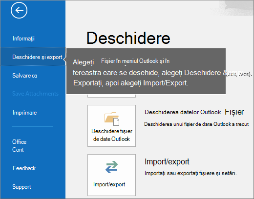 To create your Outlook pst file, choose File, choose Open and Export, and then Import/Export
