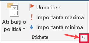 Selectați Mai multe opțiuni pentru a seta o întârziere de livrare.